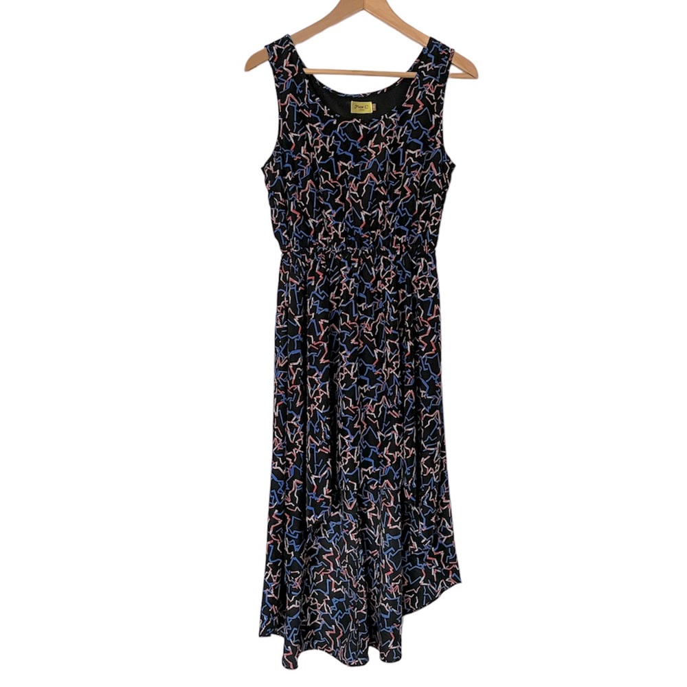Hi Low Sleeveless Dress With Liner